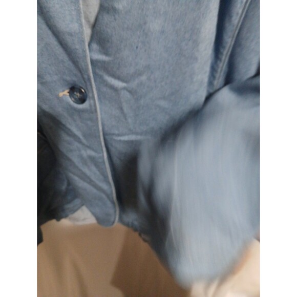 Lane Bryant Jacket Womens 26 Light Wash Chambray Button Soft Stretch Pockets - Picture 4 of 9